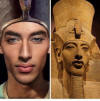 Visage d'Akhenaton et Néfertiti