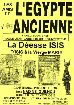 Affiche de la conférence du 9 juin 2001