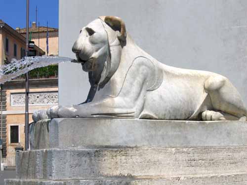 lion de la fontaine