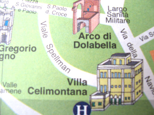 Plan de situation de la Villa Climontana